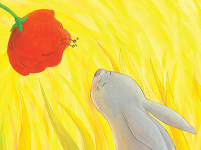 Poppy - children's book illustration acrylics art children illustration kids poppy rabbit