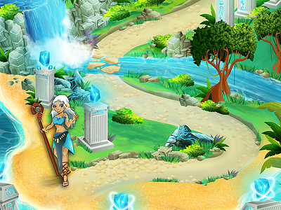 Fantasy Game Map fantasy magic map reskin water