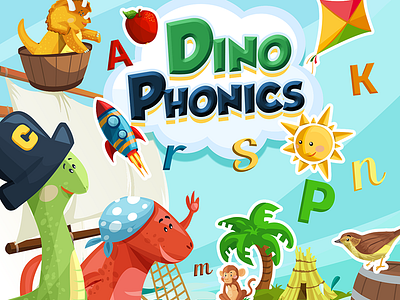 Dino Phonics iOS App alphabet app kids phonics