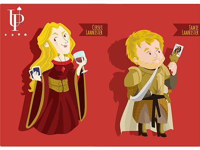 Poker of Thrones - Lannisters bannister cerise character design game of thrones got jamie