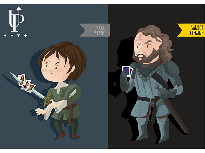 Game of Thrones Poker - Arya and the Hound arya character design clegane game of thrones got hound needle sandor stark