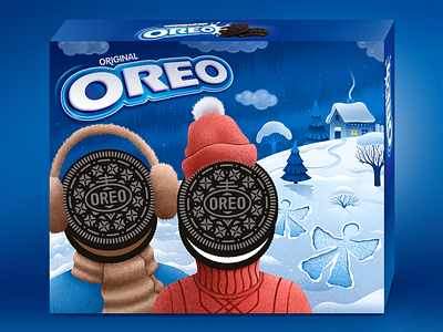 Oreo Russia Xmas 2019 andrew lebedinsky character oreo oreo russia oreo xmas package photoshop winter