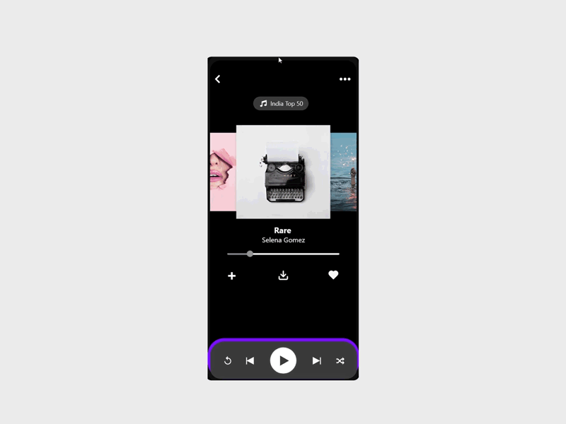 Daily ui 16 - Slider animation adobe xd daily 100 challenge dailyui music player ui design uiux ux design