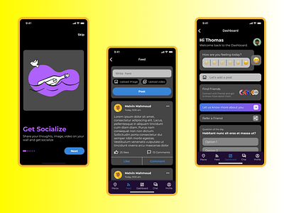 Social media application dailyui dashboard design figma onboarding social media ui ui ux ui design ux design