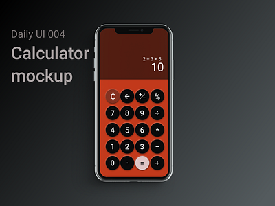 Daily UI 004 Calculator Mock up