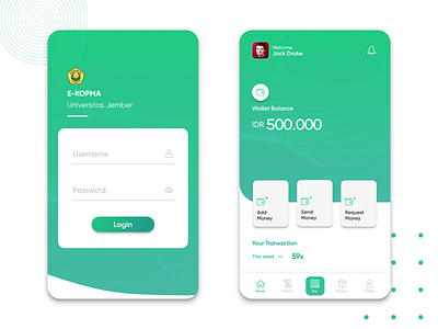 Redesign Concept E-Kopma design education flat illustration mobile mobile app payment app ui ux