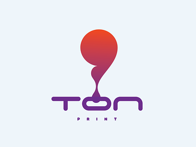 Ton Print drop ink logo logotype print printing house symbol