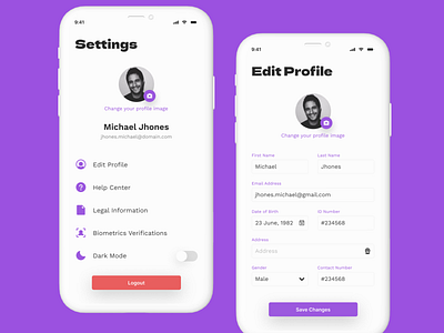 Daily UI Challenge (Profile) design ui