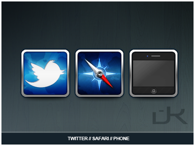 Twitter/Safari/Phone iOS Icons icons phone safari twitter