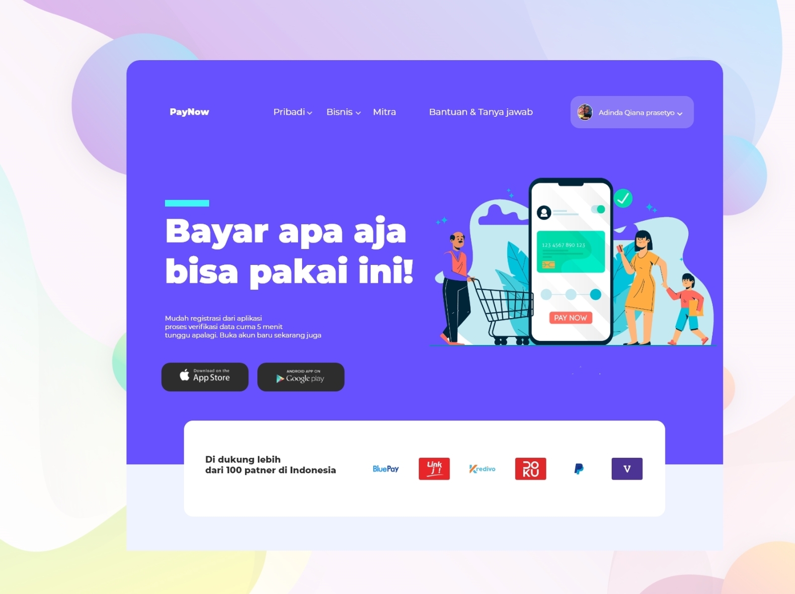 Header website by Hadi Prasetyo on Dribbble