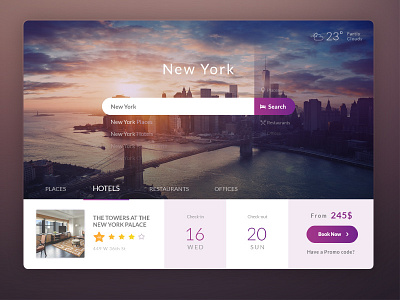 Search booking concept hotel interface location reservation search ui ux web website widget