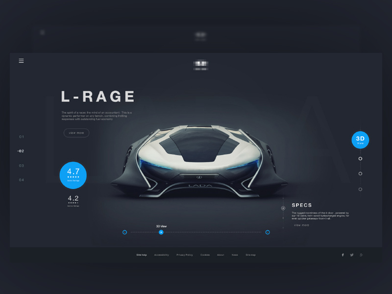 Concept Car website by Nick Buturishvili on Dribbble