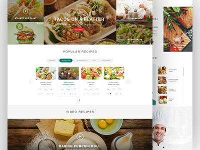 Food Guide blog contact cooking design food interface recipes restaurant ui ux web webdesign