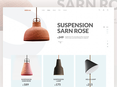 E-Commerce Store design ecommerce furniture interface lamp layout site typography ui ux web website