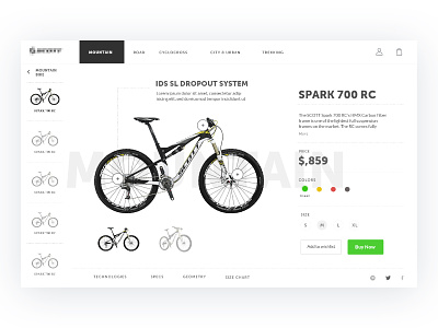Bike Product Page Concept