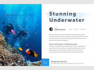 Article Page Concept by Nick Buturishvili on Dribbble