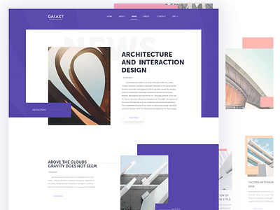 Articles Page For Architecture Website architecture buildings clean design landing page layout typography user experience user interface ux web design website