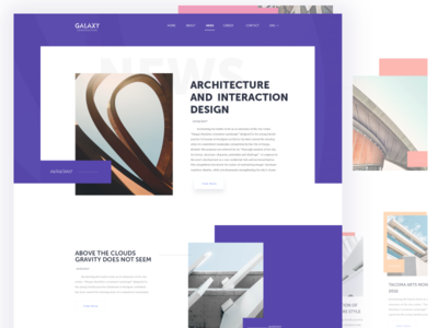 Articles Page For Architecture Website architecture buildings clean design landing page layout typography user experience user interface ux web design website