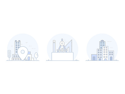 Urban Icons buildings city clean design environment graphic icons illustration street town urban vector