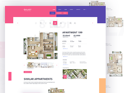 Apartment apartment architecture buildings design layout property typography user interface web design website