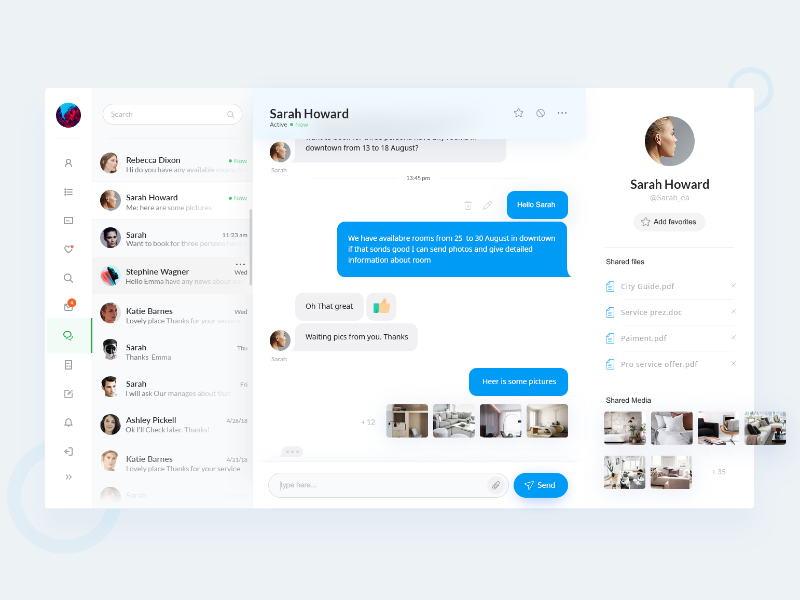 User Profile Chat Ui Interface By Nick Buturishvili On Dribbble