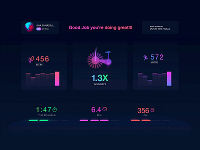 GYM Interface For Air Resistance Bike design illustration interface layout typography ui ux web