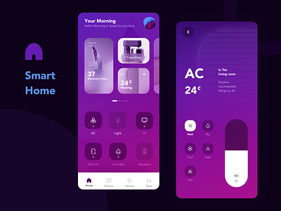 Smart Home APP andro app application design home interface ios layout page smart smarthome typography ui ux