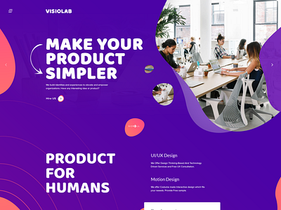 Studio Landing Page Exploration design flat interface layout site typography ui ux web website