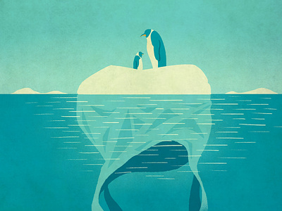 [Affiches from the Future #3] billboard climatechange design frelly globalwarming habitat illustration illustrationage illustree ipadpro ocean pinguins plastic bag plasticfree