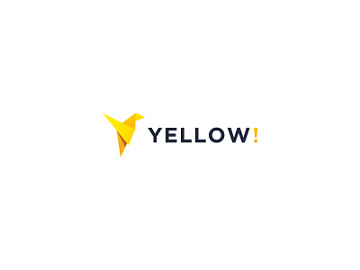 Yellow Logo Design bird clean logo custom logo logo logo design logo designer minimal origami origami bird origami logo yellow