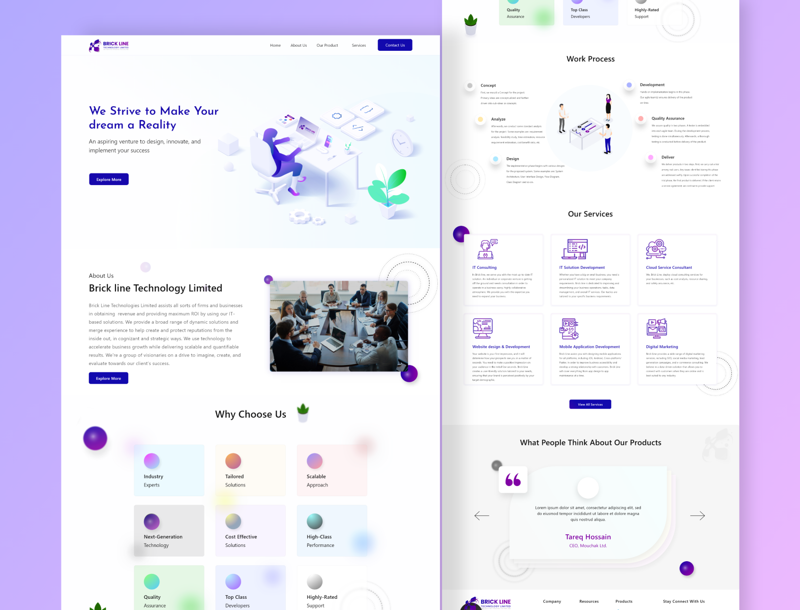 Software Company Website Design by Muhammad Khabir Alam on Dribbble