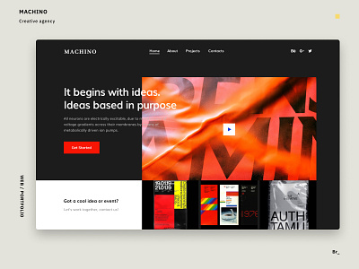 MACHINO — Creative agency agency creative creative agency dark ui modern swiss style ui web webdesign