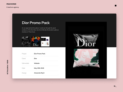 MACHINO — Case page agency cases create creative agency creative design dark ui pink portfolio swiss style ui web webdesign