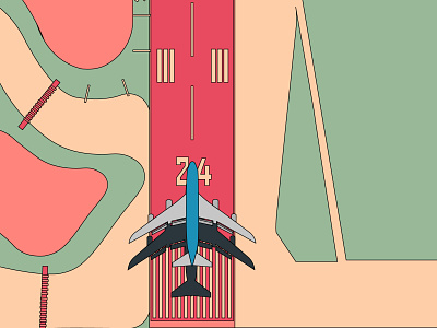 Runway adobe illustrator aeroplane airport color palette design flat flat design flight illustration illustrator line art lineart runway take off vector vector illustration vectorart vectorartist