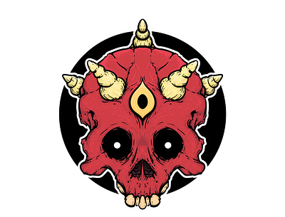 Red Skull Head Bone 💀😈 bone