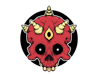 Red Skull Head Bone 💀😈