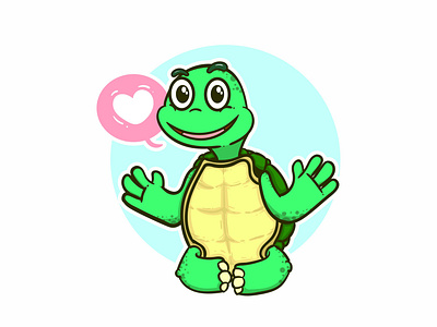Cute Smile Green Tortoise 😁😀😁