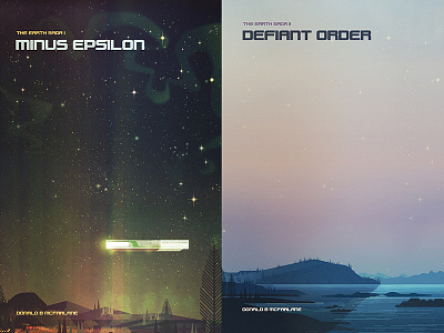 SCIFI COVERS digital geometric illustration james gilleard scifi vector vintage