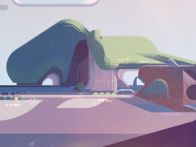 Landscape digital geometric glitch illustration illustrator james gilleard landscape vector