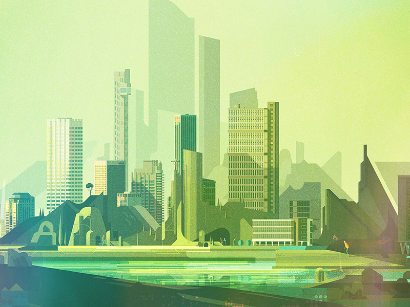 Album Cover illustrator digital vector glitch geometric landscape illustration james gilleard