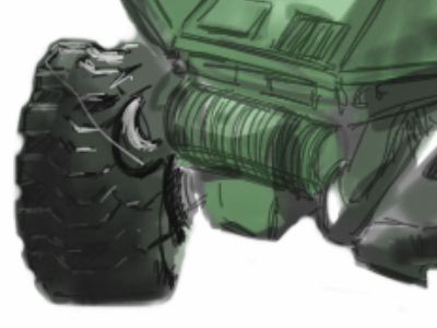 Warthog Progress halo ipad sketch warthog