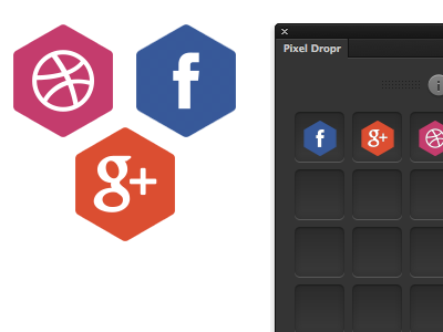 Hexagon Icon Preview dribbble facebook freebie google hexagon icons pixel dropr