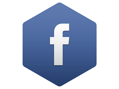 Facebook Hexagon Icon blue facebook hexagon icon