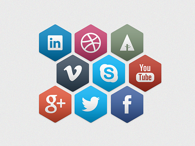 Hexagon - Social Icons free hexagon icon social