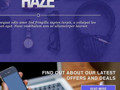 Hazé Front Page Header theme wordpress