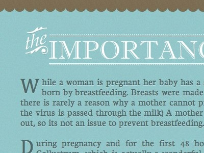The Importance... blue brown font face health suljam text shadow