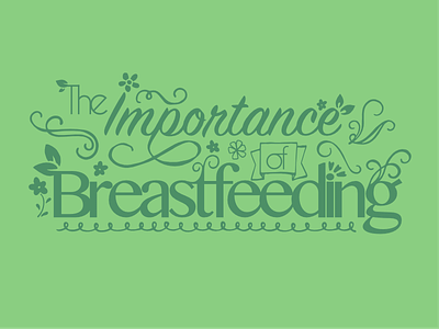 The Importance of Breastfeeding health logo typeface