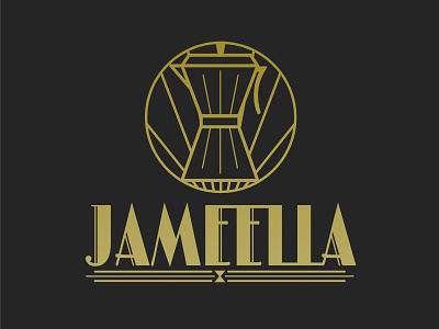 Jameella.com Art Deco Logo 1920 artdeco coffee logo noir