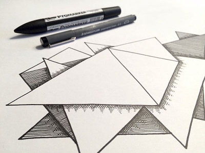 doodling abstract line pen