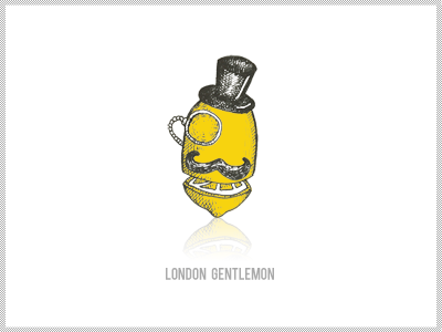 London Gentlemon concept lemon moustache sketch studio website